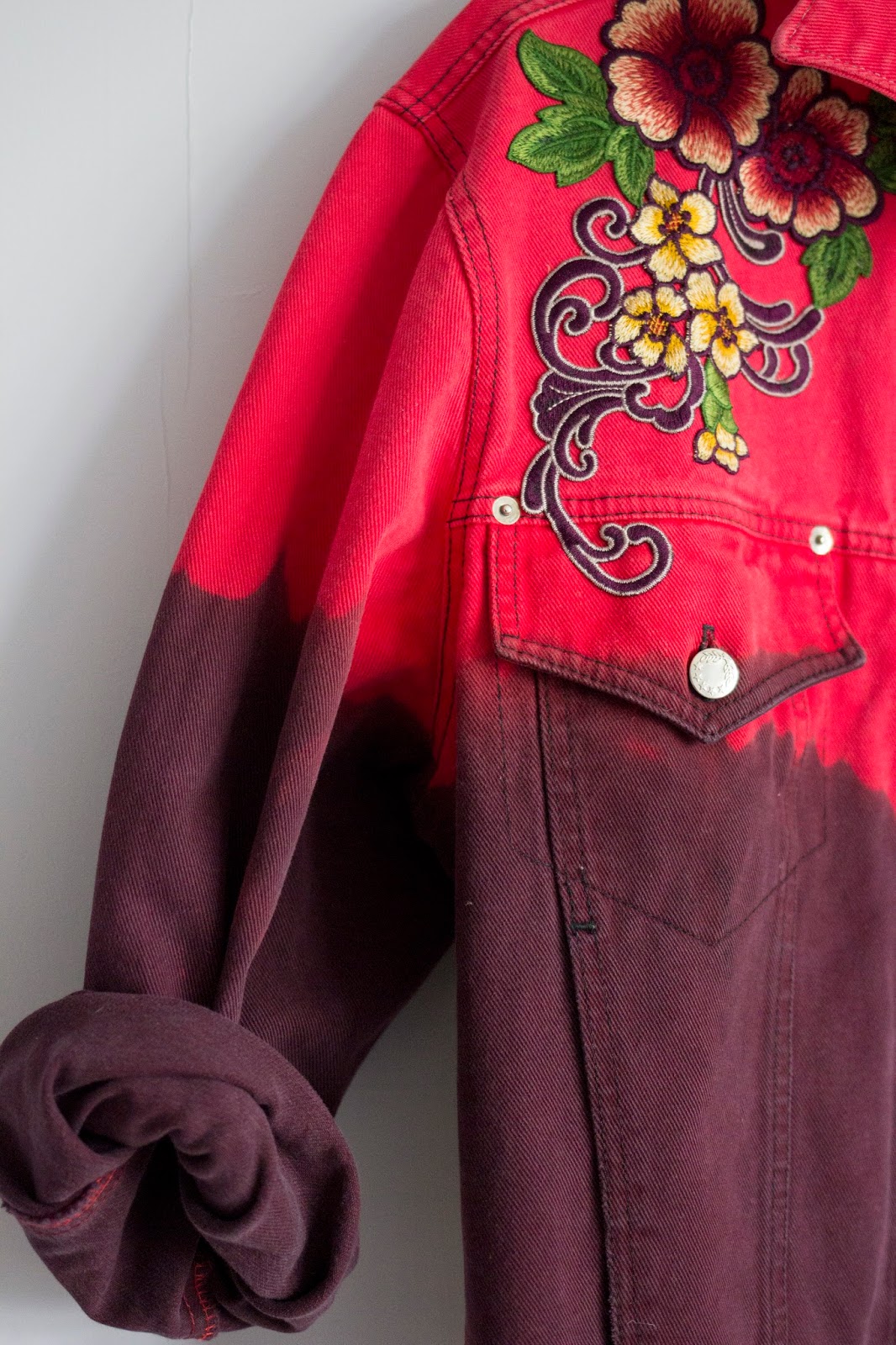 Thriftionary DIY + Dip Dye Denim Jacket