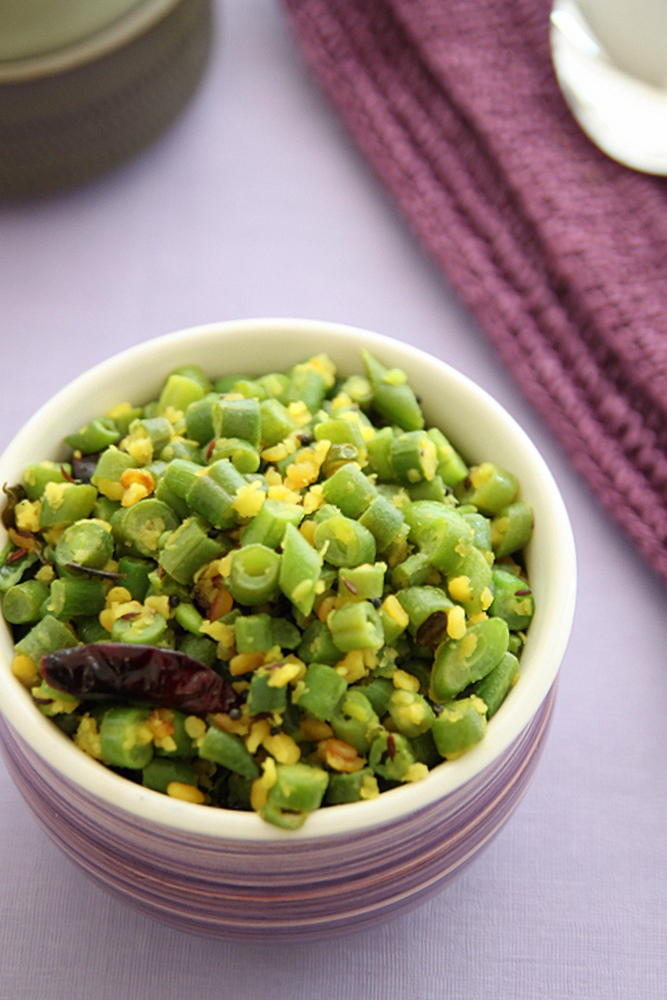 My Kitchen Antics French beans with mung dal