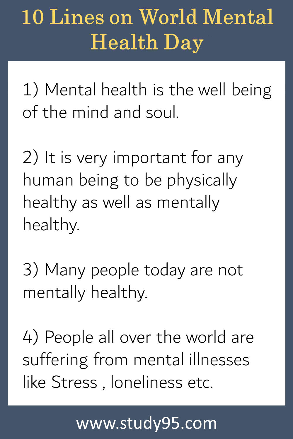 speech on mental health in english
