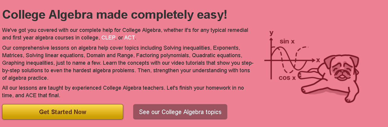 do my college algebra homework