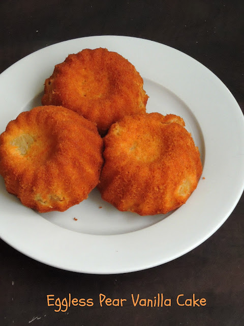 Eggless Pear Cake, Pear cake