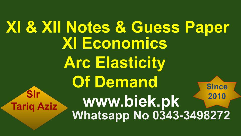 Arc Elasticity Of Demand and Geometric Method