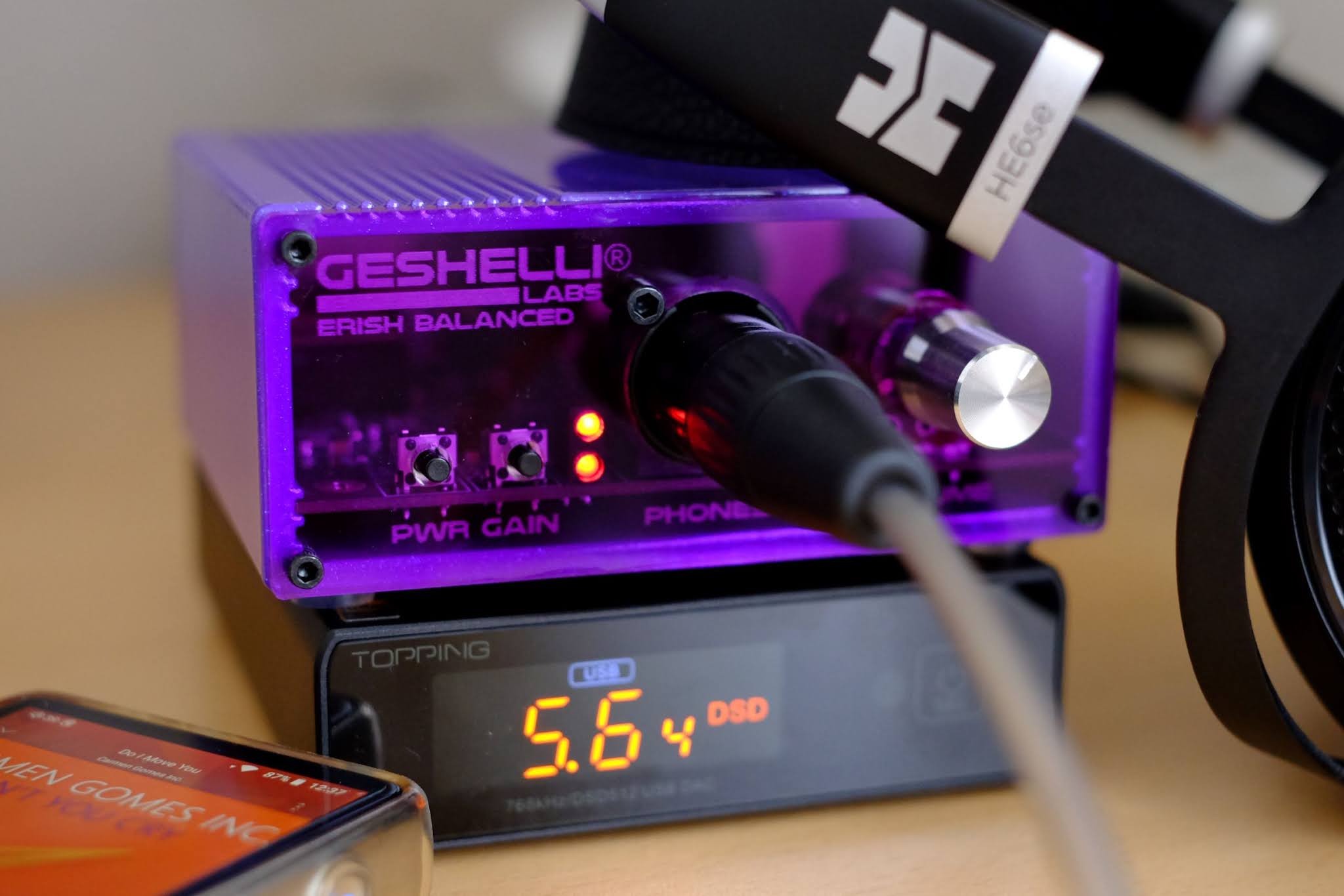 Geshelli Labs Erish Balanced ヘッドホンアンプ レビュー Hifiman He6seも余裕でドライブ のんびりポタ ランニング