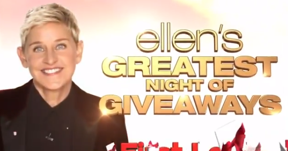 Ellen DeGeneres GIFT MONEY CASH AND CARS: Ellen DeGeneres GIVEAWAY