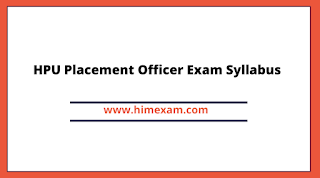 HPU Placement Officer Exam Syllabus