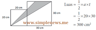 luas segitiga adalah 300 cm² www.simplenews.me