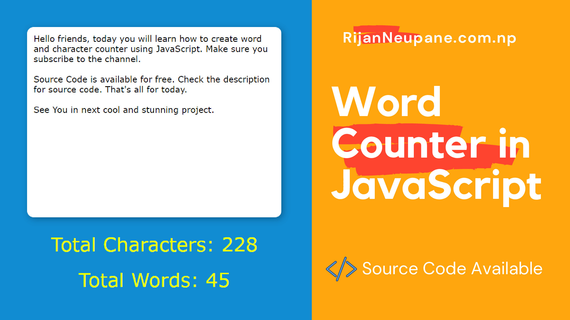 Word and Character Counter using HTML CSS and JavaScript - GeeksforGeeks