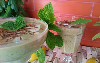 Batido De Chocolate,plátano Y Menta
