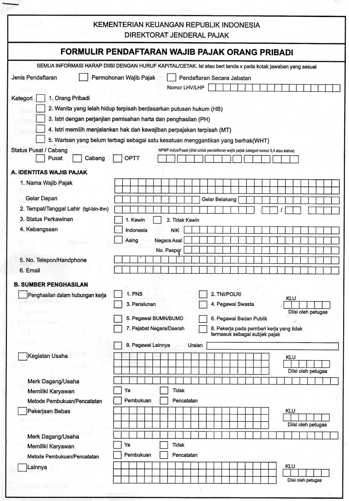 Formulir Permohonan Npwp Badan Excel IMAGESEE