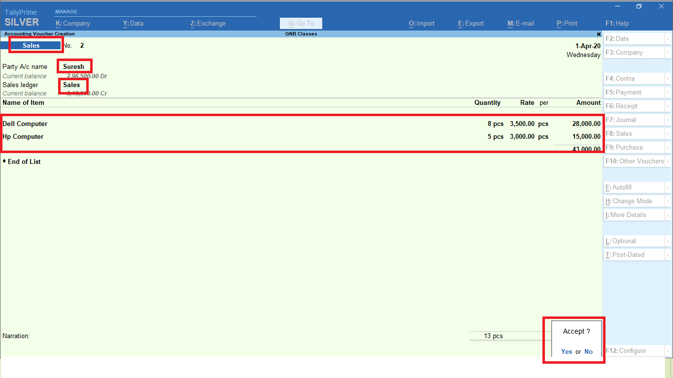 Debit Note Credit Note Voucher In Tally Prime Purchase Sales Return 