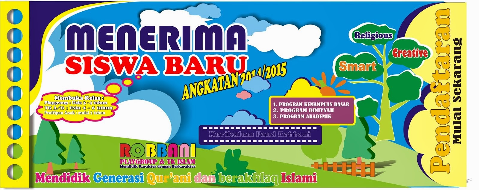 Brosur Paud Robbani 2014/2015 Playgroup dan TK Islam ROBBANI