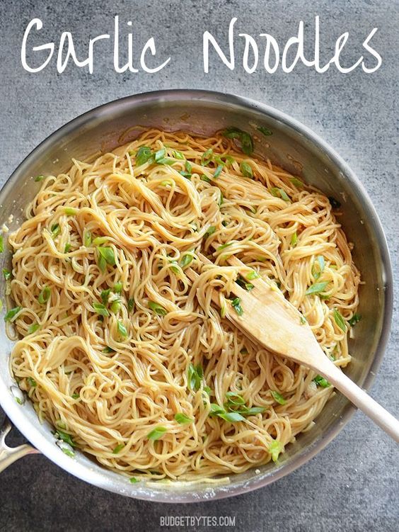 Garlic Noodles healthy dinner recipe