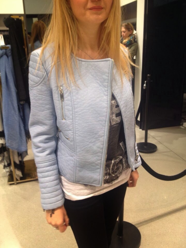 3 For Fabulous Fashion The pastel leather jacket!