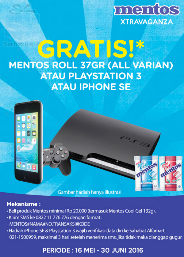 Promo Mentos Xtravaganza Berhadiah iPhone SE & PS3 Promo Mentos Xtravaganza Berhadiah iPhone SE & PS3