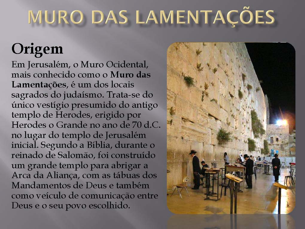 Muro Das Lamentações Historia