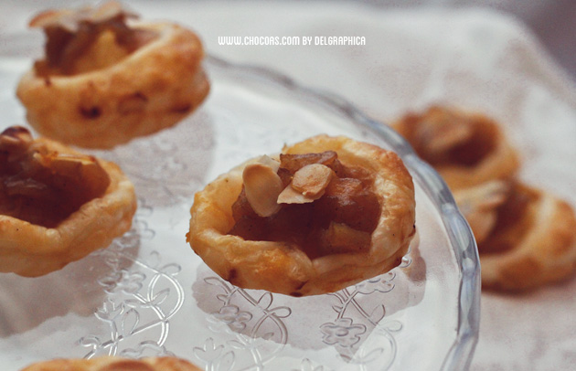 Tartaletas de crema pastelera y manzana - Mini apple pies