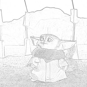 Baby Yoda of The Mandalorian plush toys coloring.filminspector.com