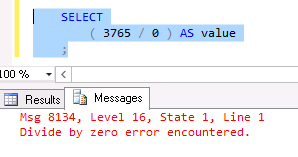 Handle Divide-By-Zero Error In SQL