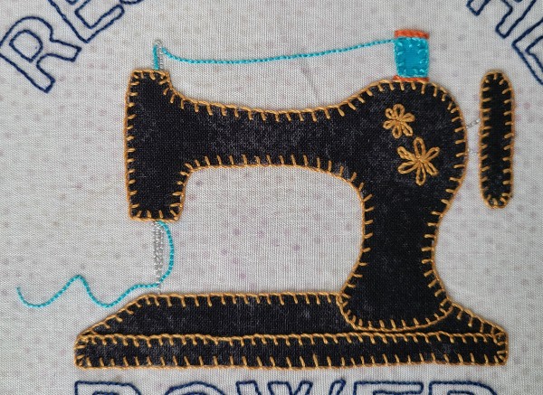 Respect the Power Tool embroidery | DevotedQuilter.com