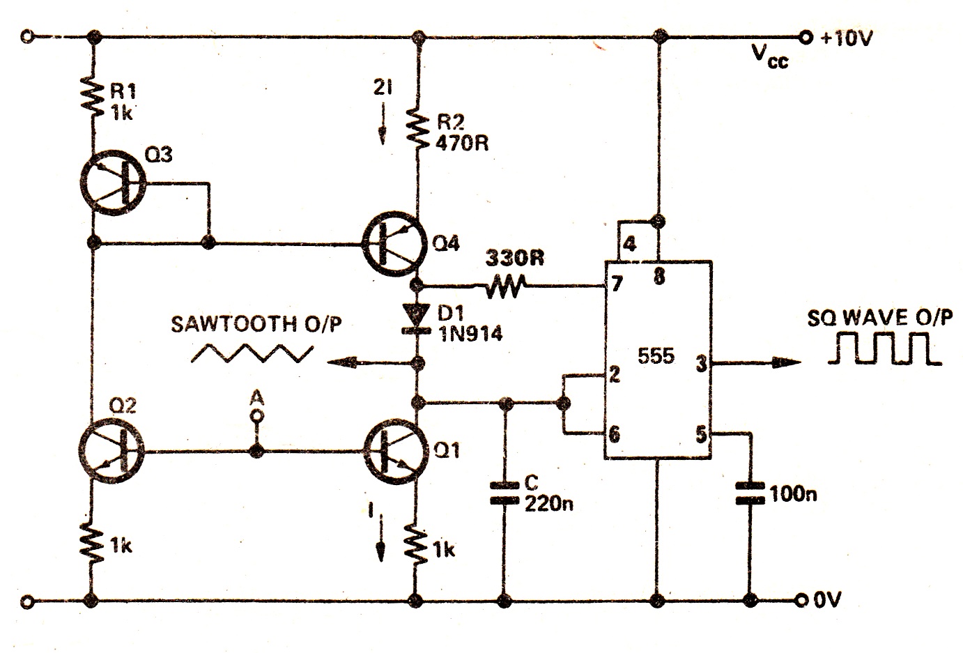 CIRCUIT FOR FUNCTION GENERATOR Circuit