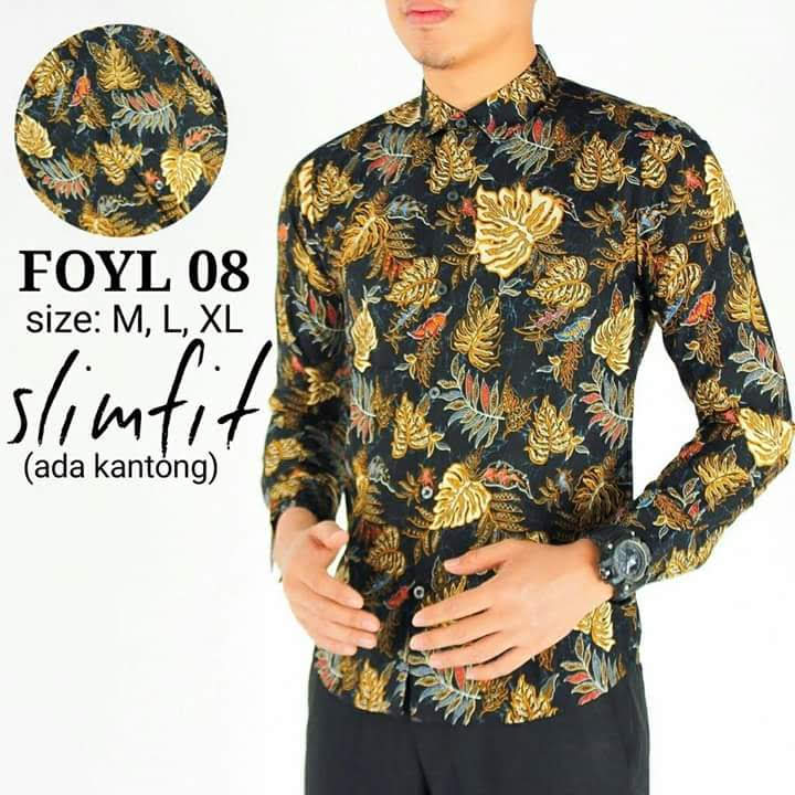24 Model Baju Batik Pria Lengan Panjang Slimfit Terbaru 2019 | Mesin Jahit