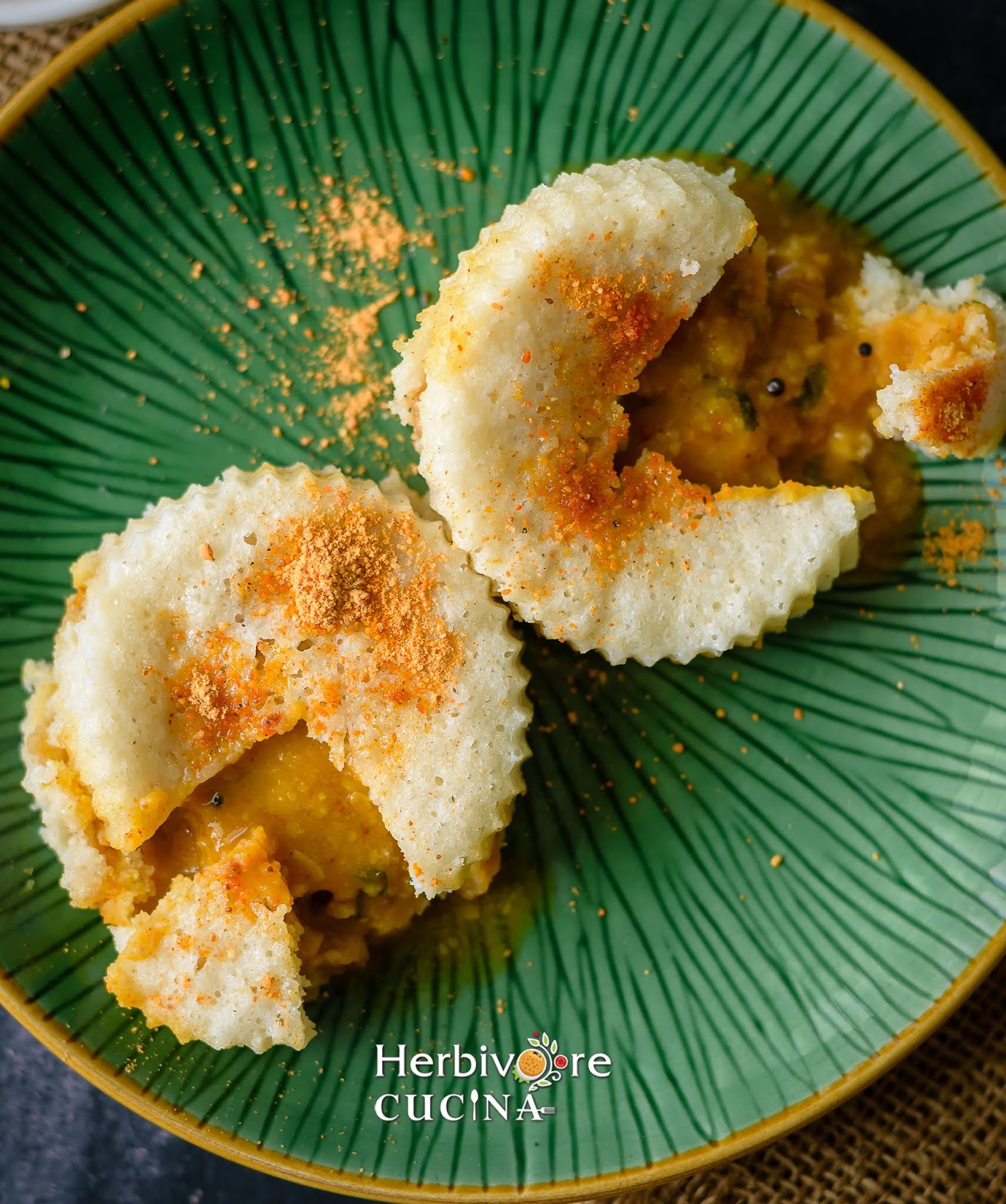 Herbivore Cucina Lava Idli (Sambar filled idli)