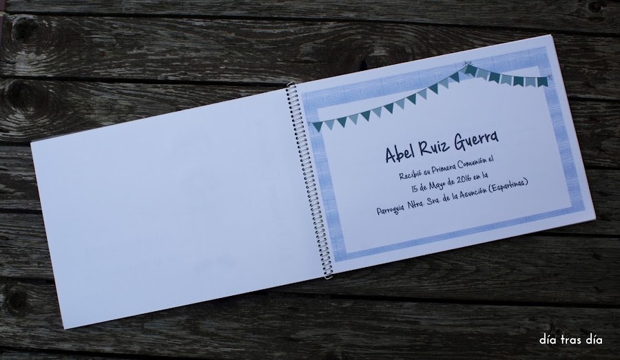 Libro firmas Primera Comunión