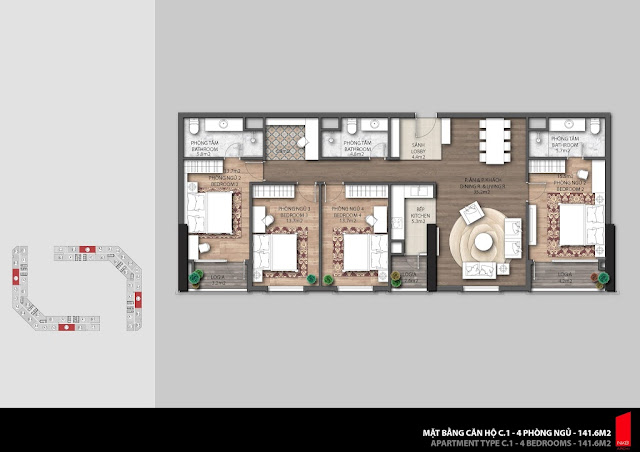Thiết kế căn 141,6m2