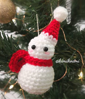 PATRON GRATIS MUÑECO DE NIEVE AMIGURUMI 47813 ☃️