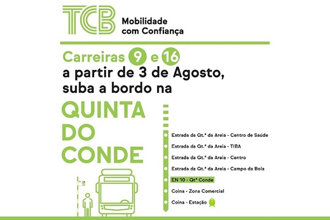 QUINTA DO CONDE AUMENTA OFERTA DE TRANSPORTES