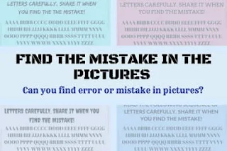 Find The Mistake In The Pictures with Answers