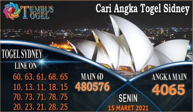 Cari Angka Togel Sidney Senin Tanggal 15 Maret 2021