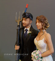 statuette sposini per torta realizzate a mano luxury cake toppers sculture personalizzate orme magiche