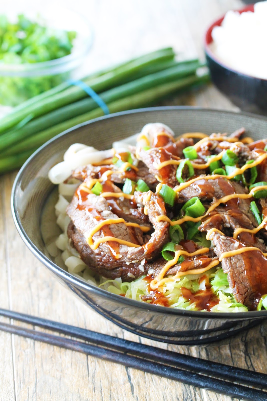 Korean Beef Bulgogi Rice and Noodle Bowl (Cupbop Copycat)
