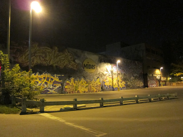 Full view of the Keele graffiti wall