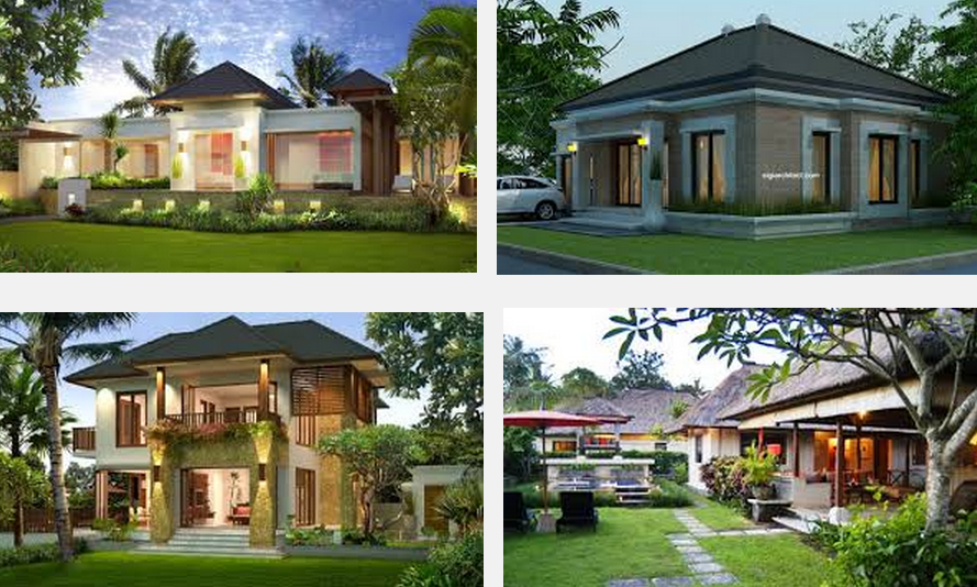 Gambar foto desain rumah  minimalis  modern gaya  bali terbaru