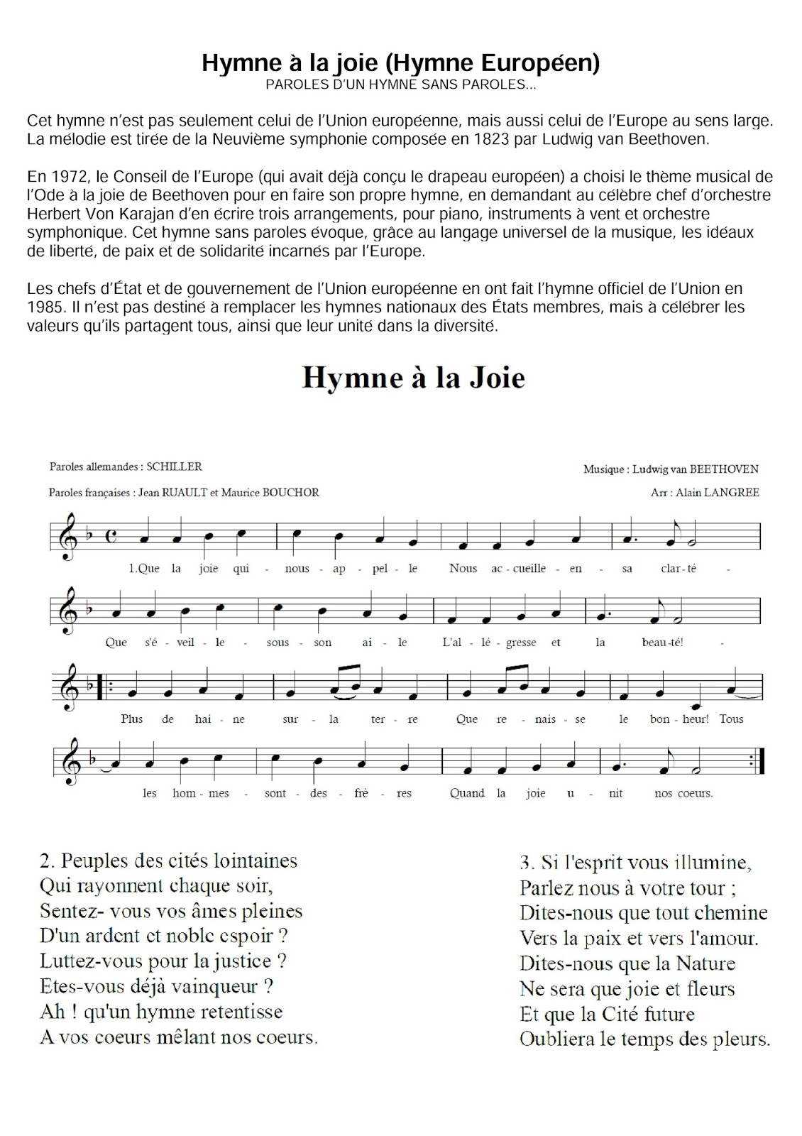 Fm St Jean Hymne A La Joie De Beethoven Ci 2