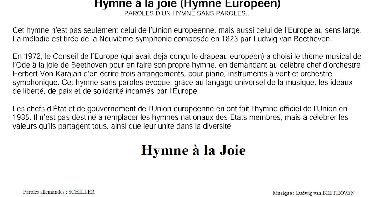 Fm St Jean Hymne A La Joie De Beethoven Ci 2