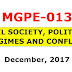 MGPE-013 Previuos Year Question Paper Dec 2017