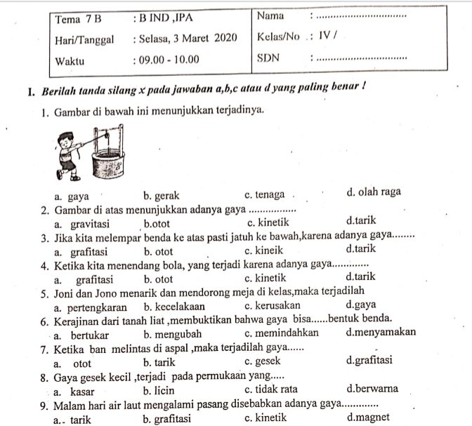Download Kunci Jawaban Soal PTS/UTS Kelas 4 Semester 2 K13 Revisi Tahun