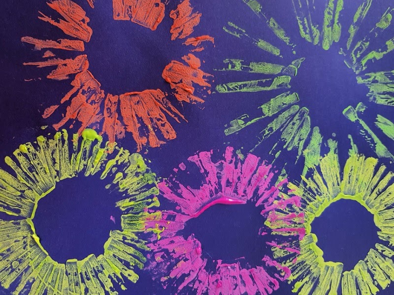 Easy Toilet Paper Roll Fireworks Painting for Kids Finding Myself Young