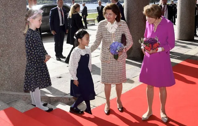 Crown Princess Victoria wore a new Iro maxi dress from By Malina, Princess Sofia wore a new henryke flounce dress from Hugo Boss