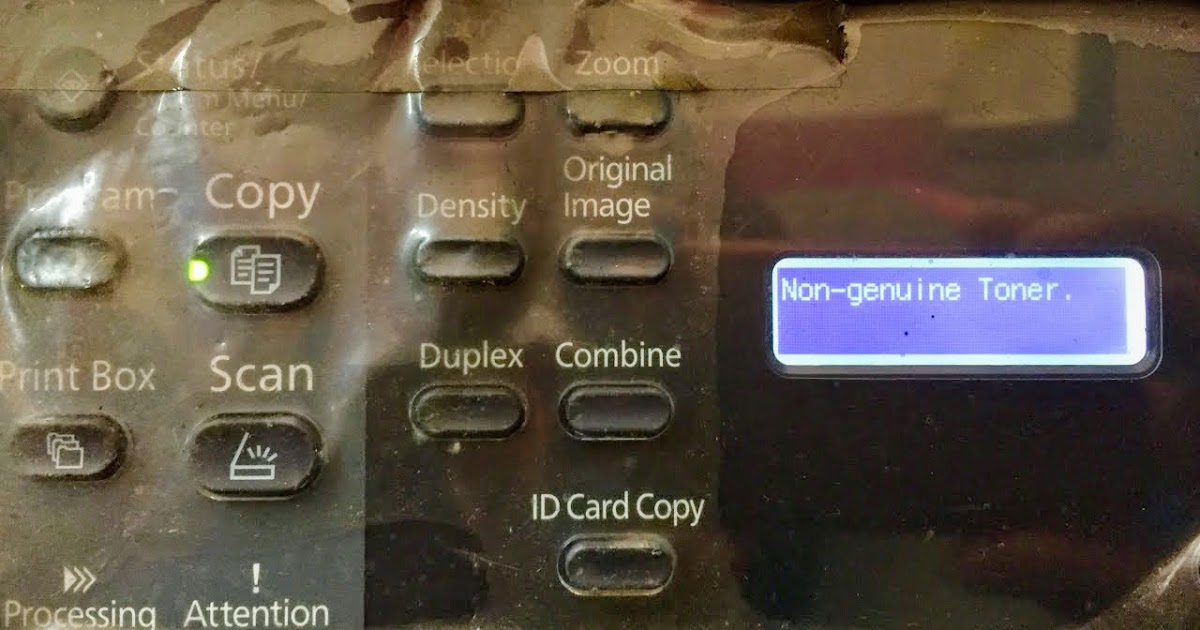 How to solve the “Non Genuine Toner” error in Kyocera TaskAlfa 1800