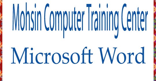Microsoft Word Tutorial