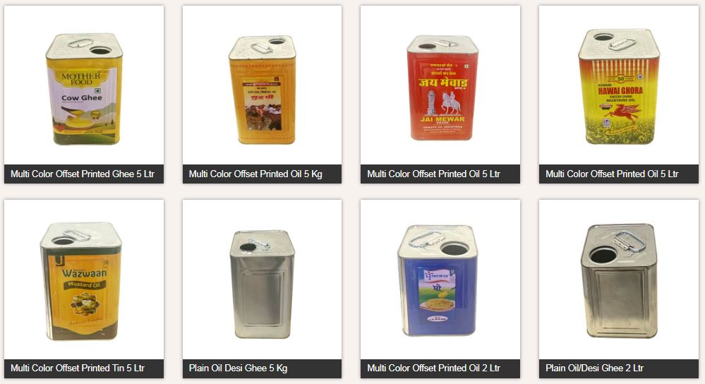 India's Biggest 15 KG Tin Containers Manufacturers in India Dealers, Supplier