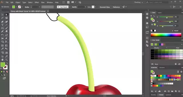 Gradient Mesh Tool in Adobe Illustrator