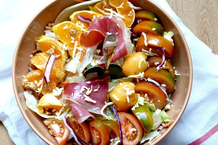 ensalada de naranja con jamón 