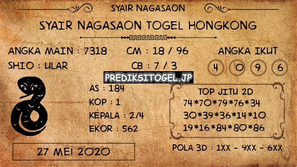 Prediksi Togel Hongkong Rabu 27 Mei 2020 Forum Prediksitogel Jp