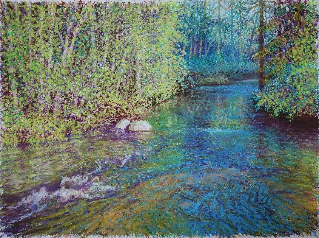 Impressionist painter Tore Hogstvedt Pastel