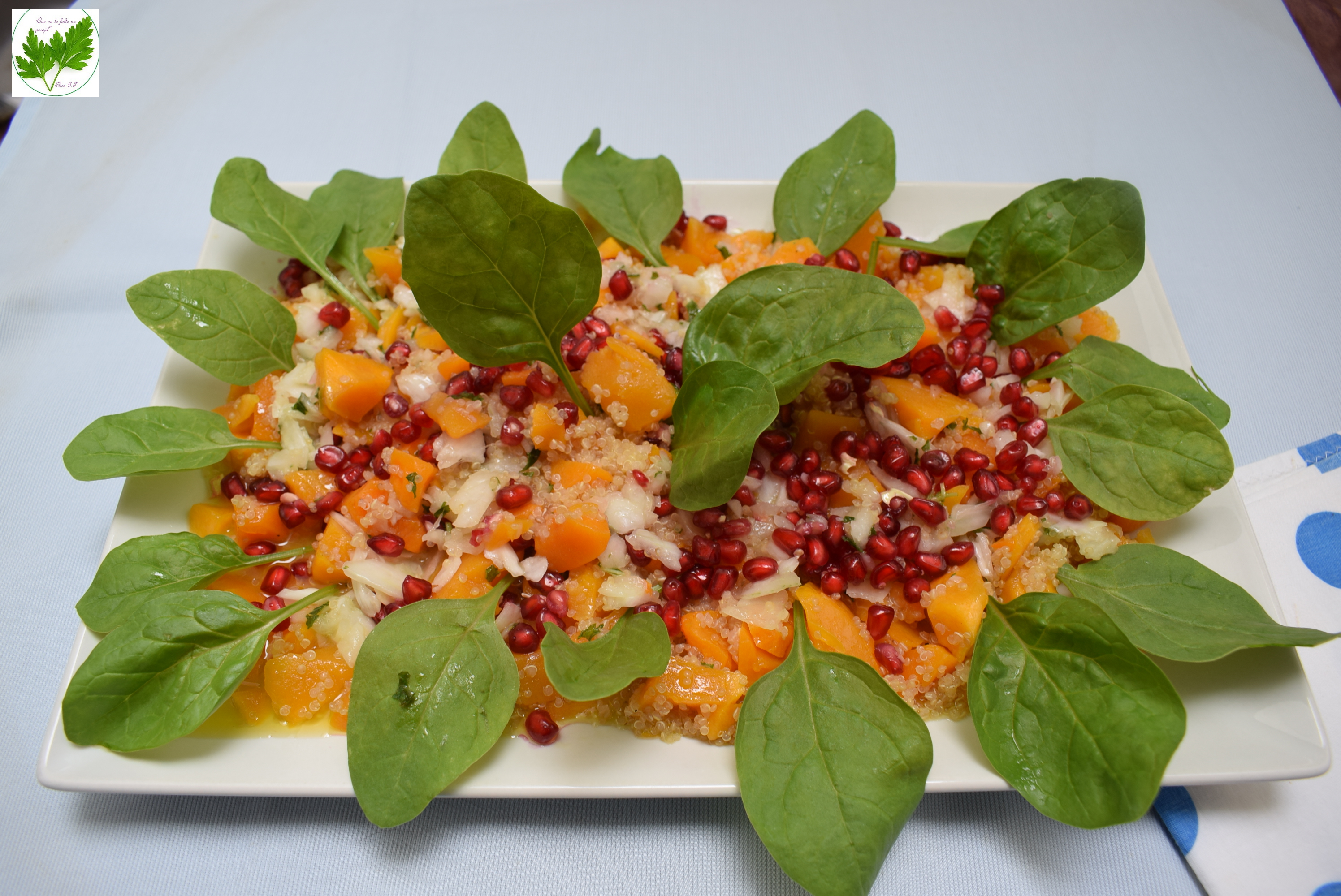 En Buena Onda: Ensalada de Calabaza, Quinoa y Granada